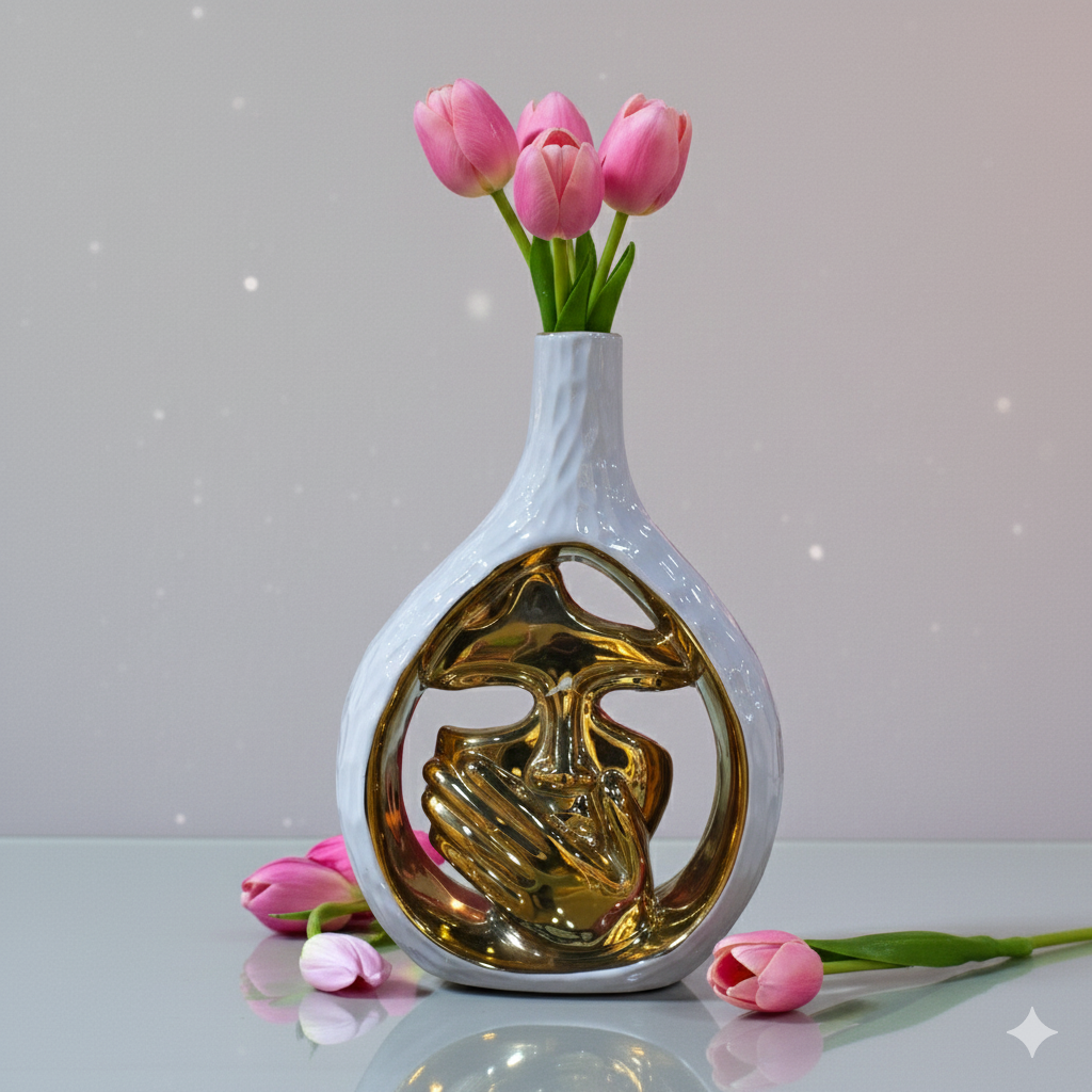 Decorative Flower Vase Showpiece in Ceramic
