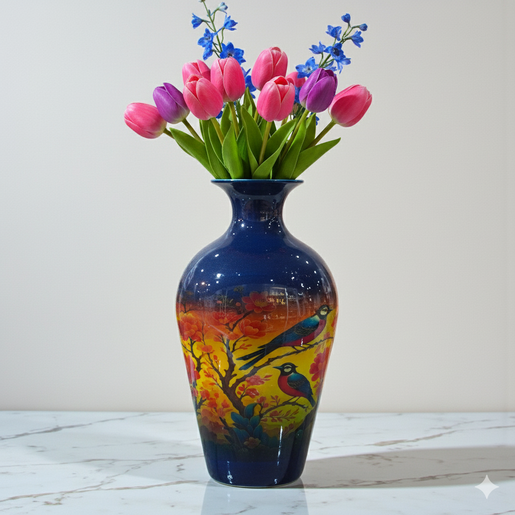 Decorative Enamel Paint Glass Vase