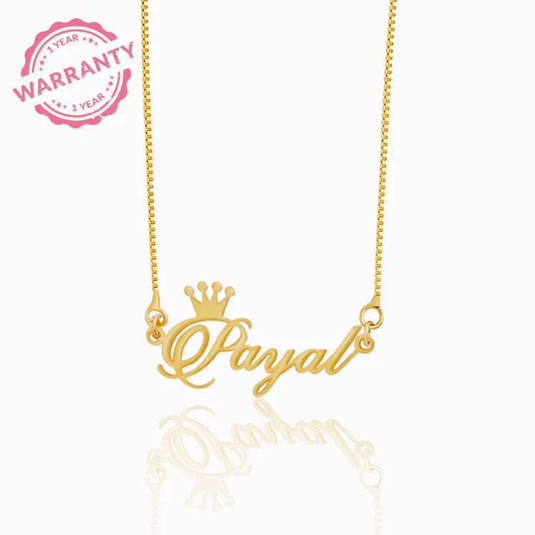 Personalised Crown Name Necklace