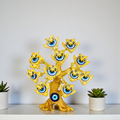 Fengshui Nazar Suraksha Kavach Evil Eye Owl Tree in Gold