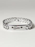 Personalised Chain Bracelet - Black