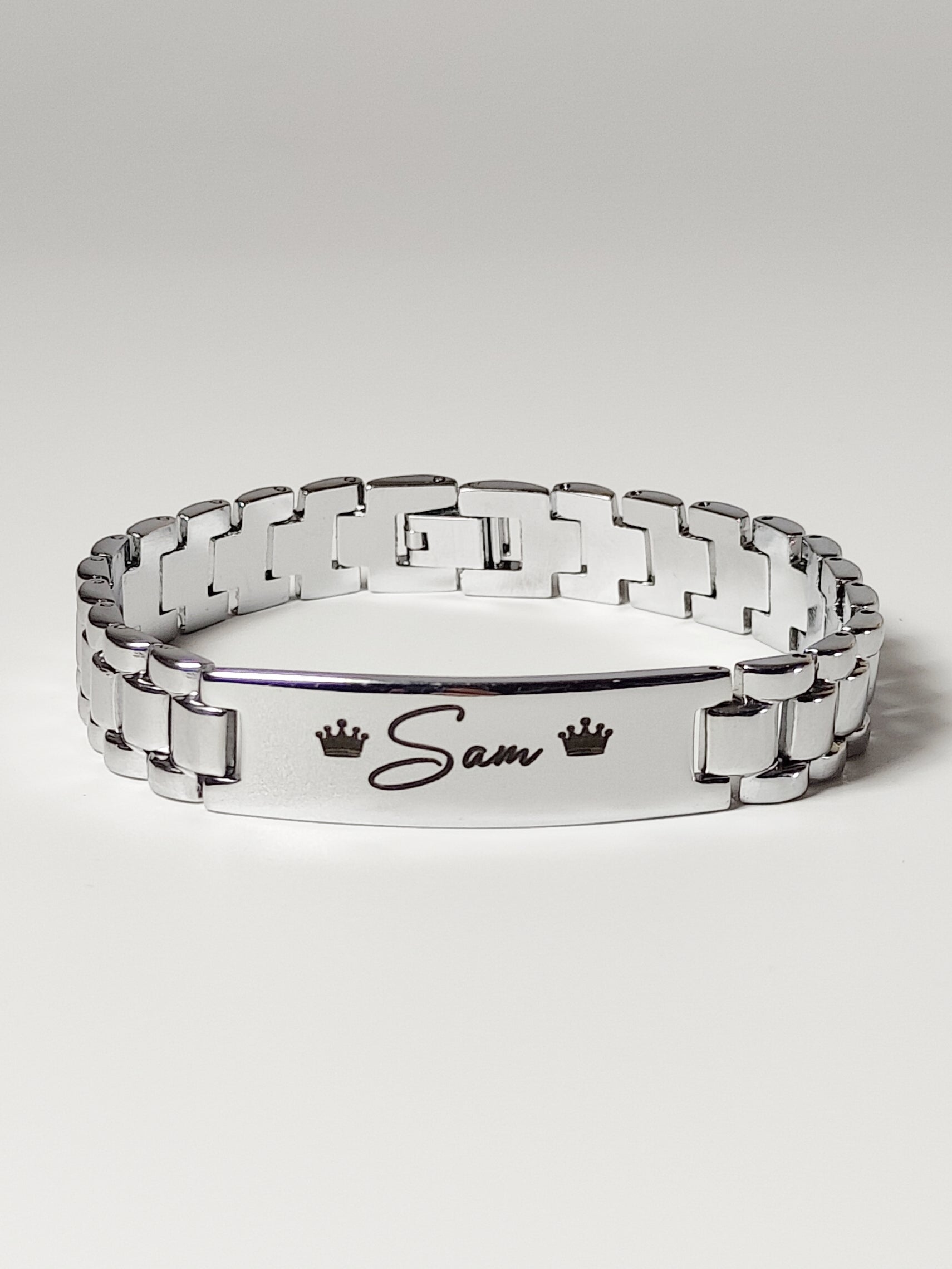Personalised Chain Bracelet - Black