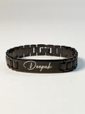 Personalised Chain Bracelet - Black