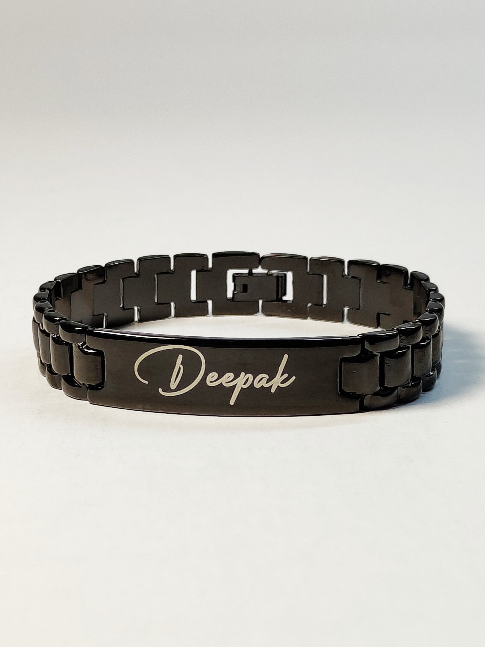 Personalised Chain Bracelet - Black
