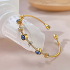 Gold Evil Eye Charm Bracelet