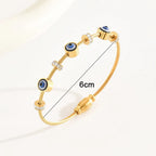 Gold Evil Eye Charm Bracelet