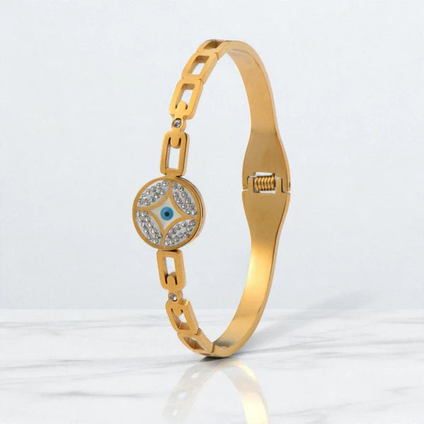 Gold Link Evil Eye Bracelet