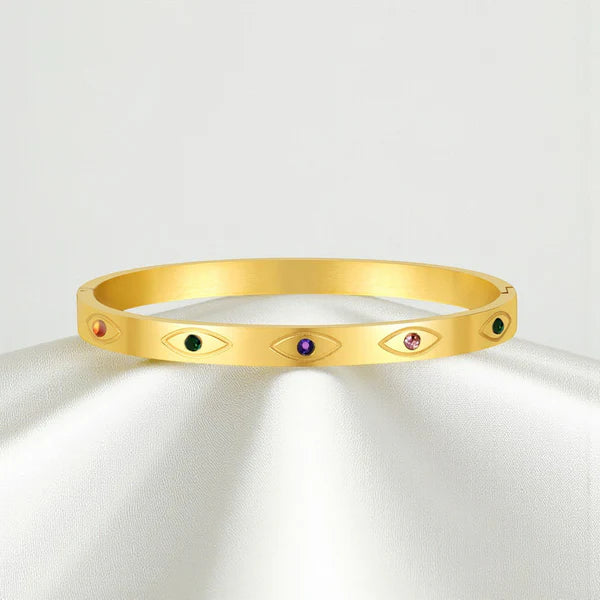 Minimalist Gold Evil Eye Bracelet