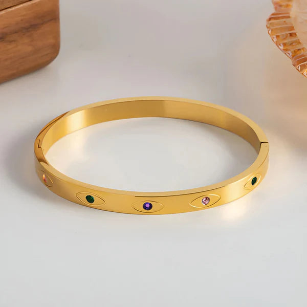 Minimalist Gold Evil Eye Bracelet