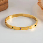 Minimalist Gold Evil Eye Bracelet