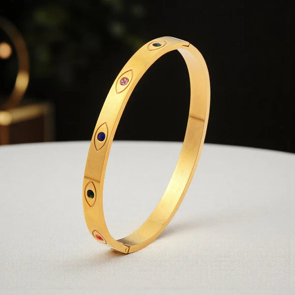 Minimalist Gold Evil Eye Bracelet