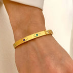 Minimalist Gold Evil Eye Bracelet
