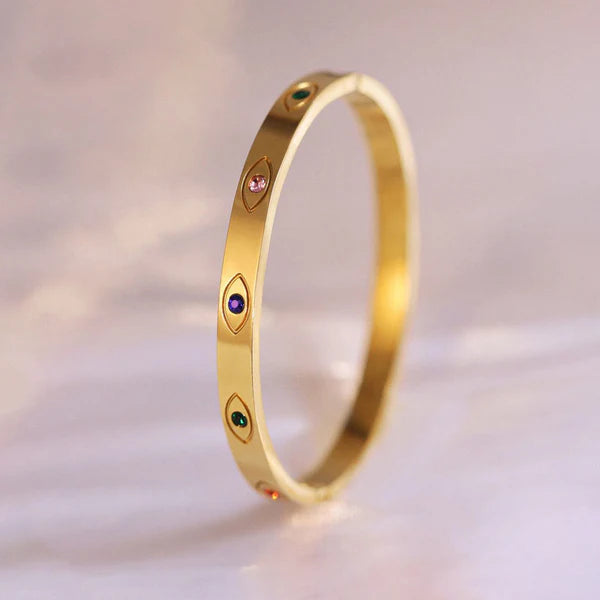Minimalist Gold Evil Eye Bracelet