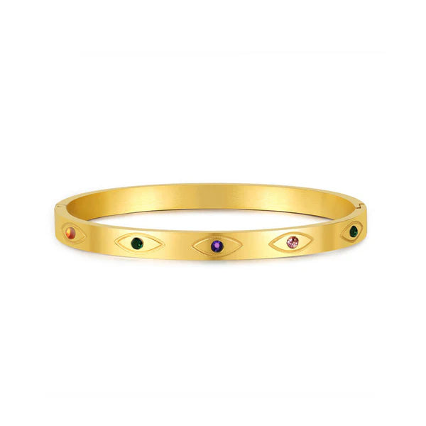 Minimalist Gold Evil Eye Bracelet