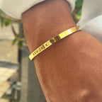 Personalised Cuff Bracelet Gold