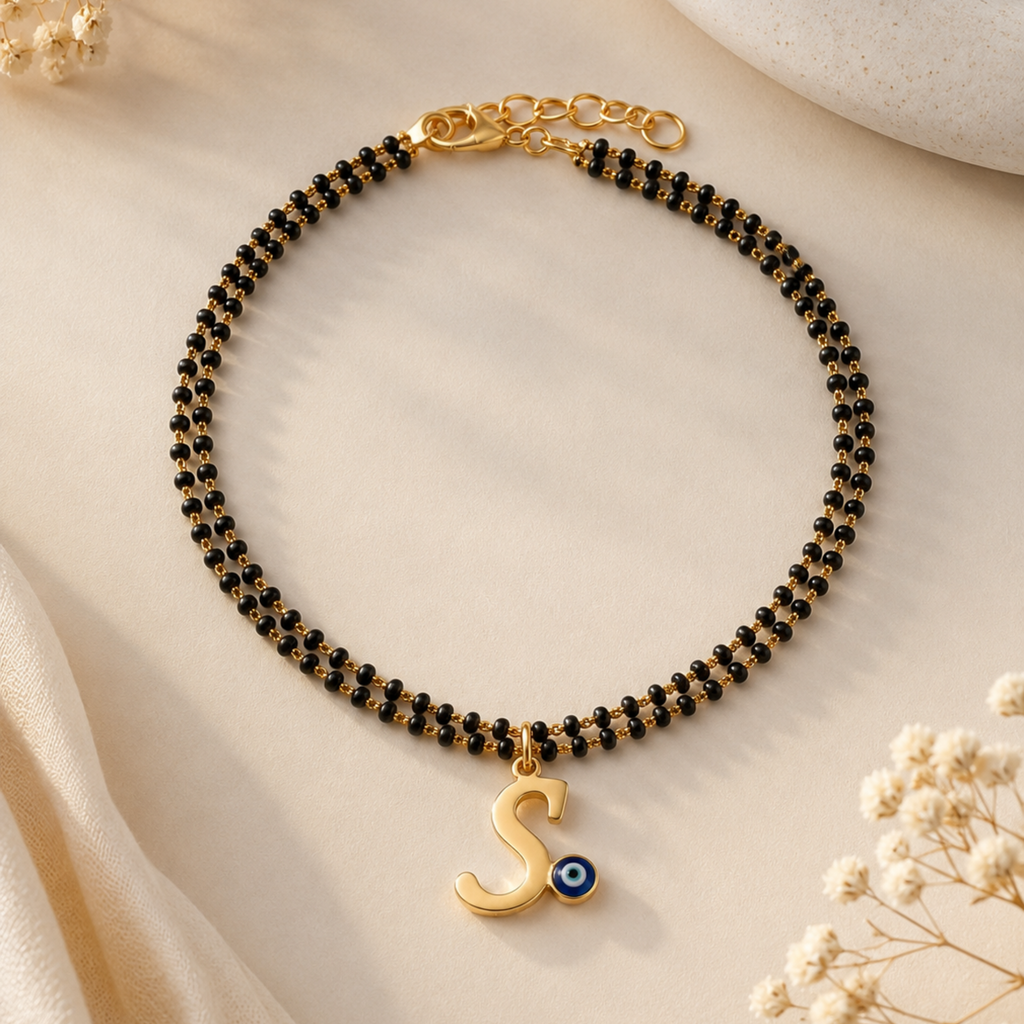 Name Initial Mangalsutra Bracelet