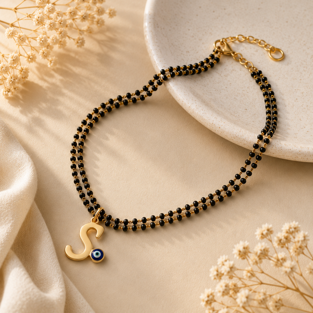 Name Initial Mangalsutra Bracelet