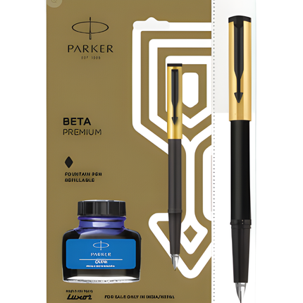 Parker Beta Premium Fountain + Ink Bottle