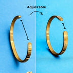 Personalised Cuff Bracelet Gold