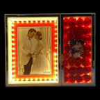 LED Photo Frame with Floral Design ,USB connectivity, Personalized/customized 30 x 45 cm.(Binddas Gifts)