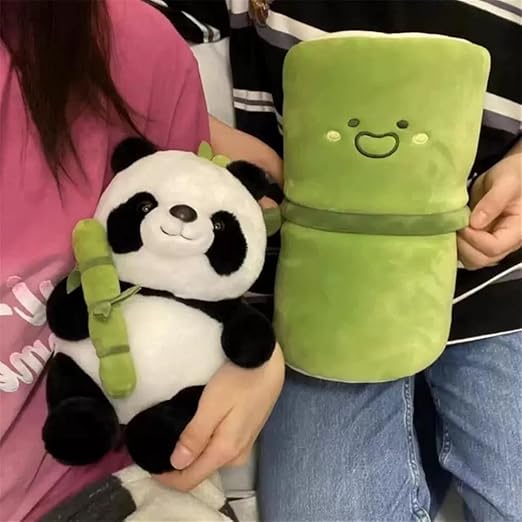 Cute Panda Plush with Bamboo Soft Toy 35cm