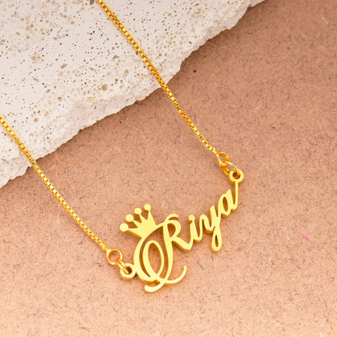 Personalised Crown Name Necklace