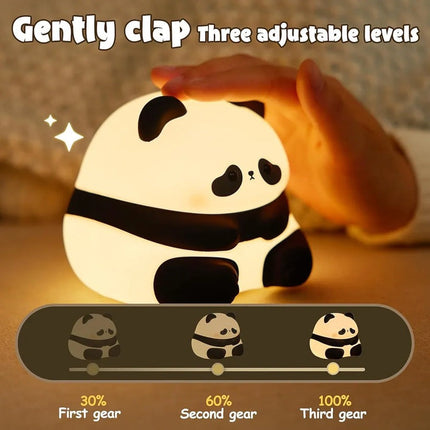 Panda Drinking Milk Silicone Night Lamp