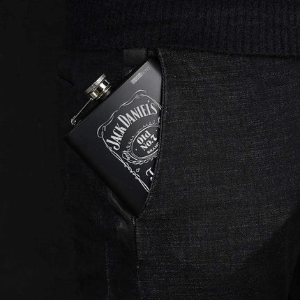 Jack Daniels  Hip flask Matt Finish Stainless Steel