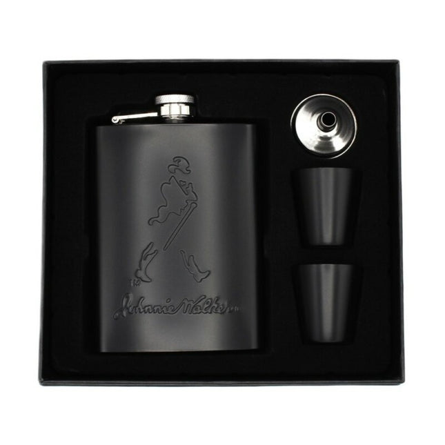 JW Stainless Steel Hip Flask Set with 2 Glass