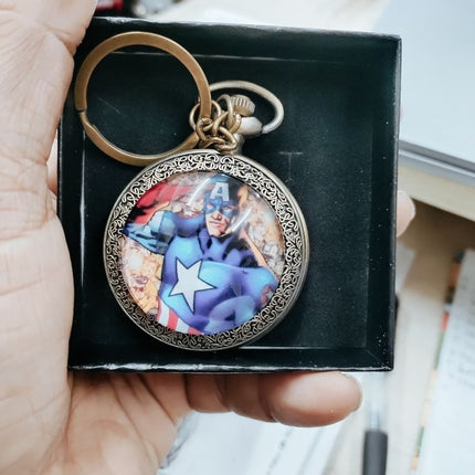 Captain America Blue dress pocket watch