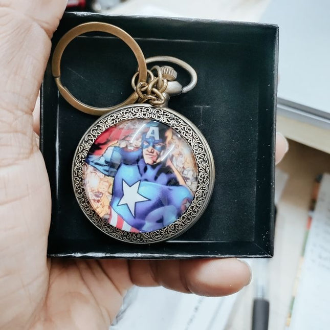 Captain America Blue dress pocket watch