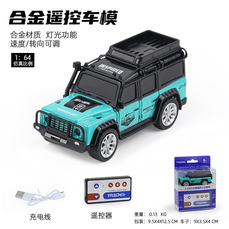Mini Alloy Remote Control Off-Road Vehicle Charging High-Speed drift Racing Toy - SUV Green