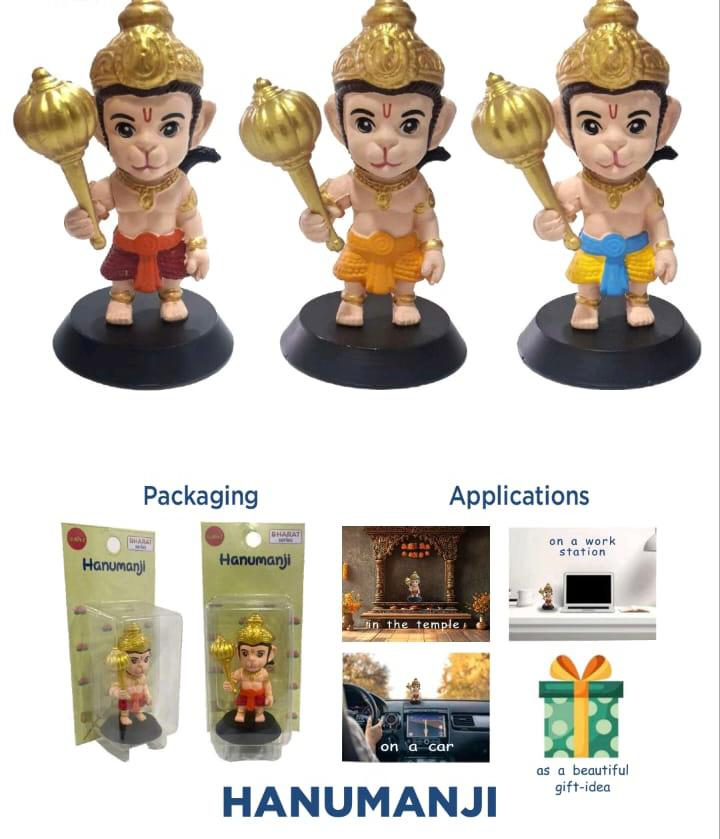 Hanuman Ji Figurine Showpiece for Car Dashboard, Home Office, Pooja Room