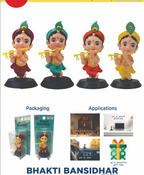 Shri Krishna with Flute Figurine Showpiece for Car Dashboard, Home Office |