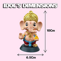 Ganesha Idol for Home Decor, Ganpati for Car Dashboard Unique God Idol for Puja, Ganesh Ji Murti for Temple Office Desk Small Statue