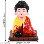 Solar Powered Moving Head & Hand Gautam Buddha Monk Statue (03)
