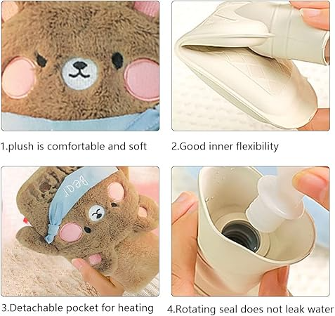 Plush Hot Water Bottle Mini Silicone Hot Water Bottle