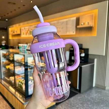 1300ML Double-Walled Vacuum Insulated Ice Cream Bottle, Large Capacity, Leak-Proof, BPA-Free Thermos for Hot & Cold Beverages