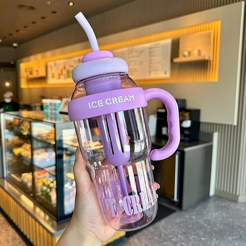 1300ML Double-Walled Vacuum Insulated Ice Cream Bottle, Large Capacity, Leak-Proof, BPA-Free Thermos for Hot & Cold Beverages