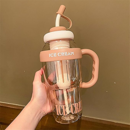 1300ML Double-Walled Vacuum Insulated Ice Cream Bottle, Large Capacity, Leak-Proof, BPA-Free Thermos for Hot & Cold Beverages