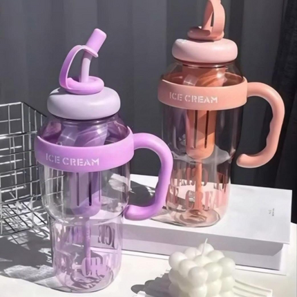 1300ML Double-Walled Vacuum Insulated Ice Cream Bottle, Large Capacity, Leak-Proof, BPA-Free Thermos for Hot & Cold Beverages