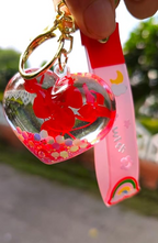 Red Heart -Blissful Liquid Filled Key Chain