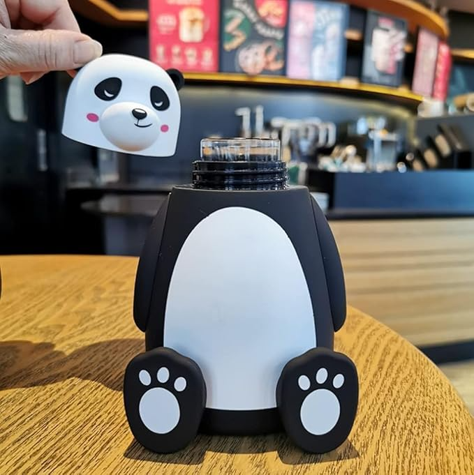 Cute Panda Water Bottle for Kids – BPA-Free Leakproof Animal Shaped Bottle – Reusable & Portable Cartoon Drink Thermos