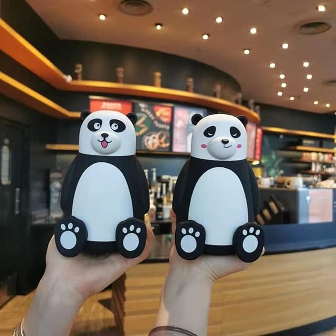 Cute Panda Water Bottle for Kids – BPA-Free Leakproof Animal Shaped Bottle – Reusable & Portable Cartoon Drink Thermos