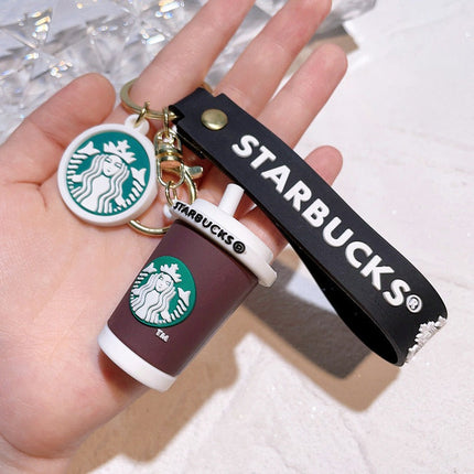 New Starbucks Brown Cup Keychain