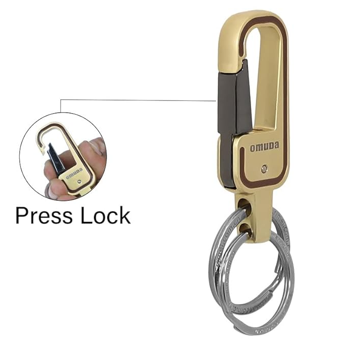 Omuda Premium and Stylish Hook Locking Metal Key Chain for Men & Women
