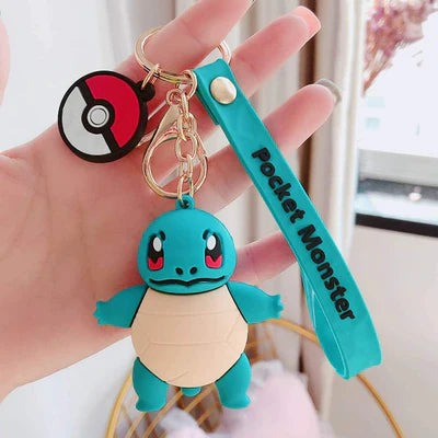 New Pokemon Blue Turtle Rubber Keychain