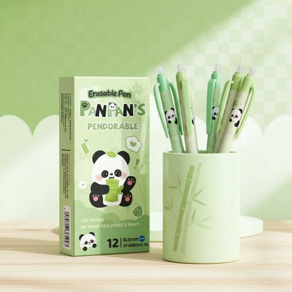 Cute Panda Erasable Gel Pens