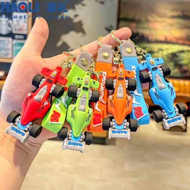 F1 Car Rubber Keychain