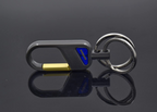 Omuda Stylish Hook Locking Silver Metal Carabiner Double Ring Hook Metal Key Chain for Men & Women